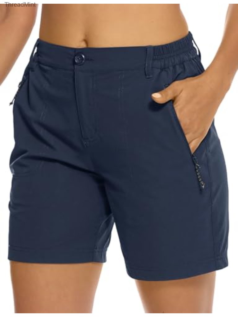 Women's Quick Dry Hiking Cargo Shorts 6" High Stretch 4-Way With Pockets Golf